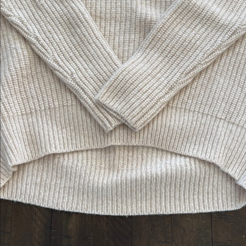 Athleta Beige/Oatmeal color Ribbed Knit Sweater - Picture 3 of 10